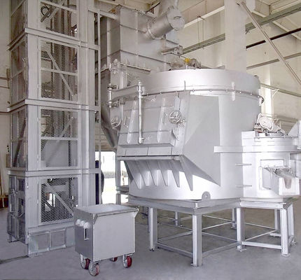 1 Ton Gas Fired Aluminum Scrap Melting Furnace With 4000 KW Aluminum Shell