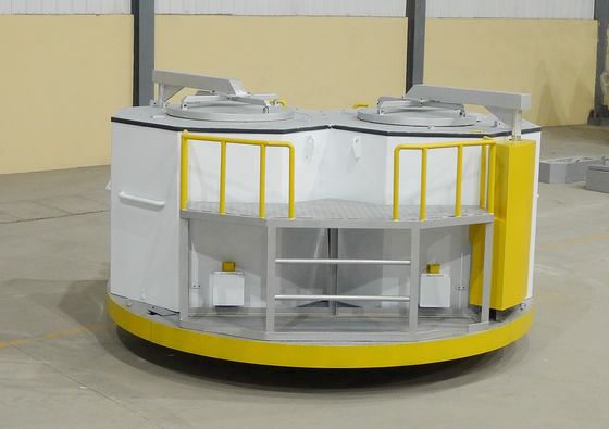 15T Rectangular Melting Furnace +10% 2 Rated Aluminium Liquid Pouring Amount