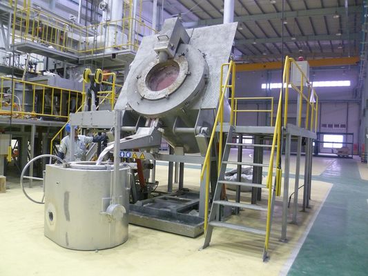 15T Rectangular Melting Furnace +10% 2 Rated Aluminium Liquid Pouring Amount