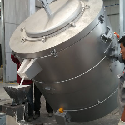 Produce Ingots 200-1000kg Melting Aluminum Foundry Furnace PLC