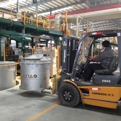 Foundry Ladle For Molten Aluminum / Aluminum Pouring With Gearbox