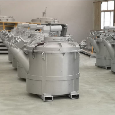 High Capacity 1200 KG Molten Aluminum Transfer Ladles For Smelting Plants In Siliver Colour