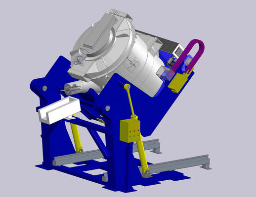 Cylindrical Molten Aluminum Transfer Ladles Customized Colour with Tilting Device