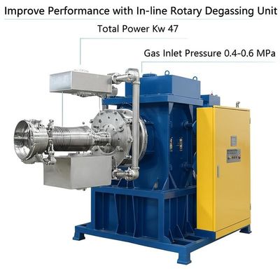 Improve Performance with In-line Rotary Degassing Unit Total Power Kw 47 and Gas Inlet Pressure 0.4-0.6 MPa