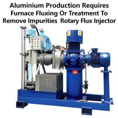 Rotary Flux Injector with Servo Motor Injection Pressure Control 0-300mm/s Speed and 25MPa Pressure for Aluminum Refining