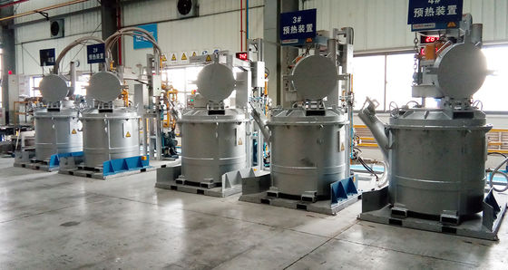1000KG Capacity Molten Aluminum Transfer Ladles For Low Surface Temperature Rise