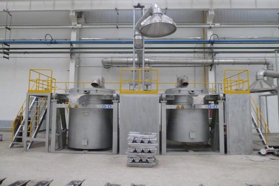 LPG NG Aluminum Vacuum Induction Melting Furnace 0.30MPa For Aluminum Alloy