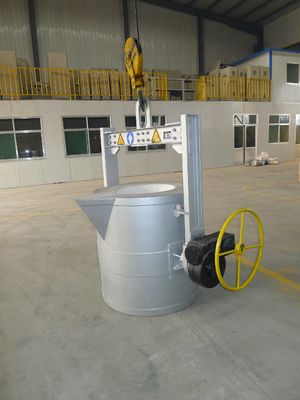 3000KG Capacity Molten Aluminum Transfer Ladles Bottom Pouring Ladles 90C