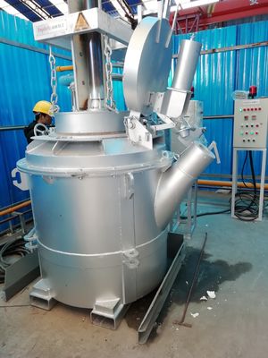 1200KG Teapot Forklift Foundry Molten Aluminum Transfer Ladles With Pour Spout