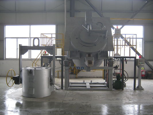 Grey 1000KG Gas Crucible Industrial Aluminum Melting Furnace Equipment For LPD