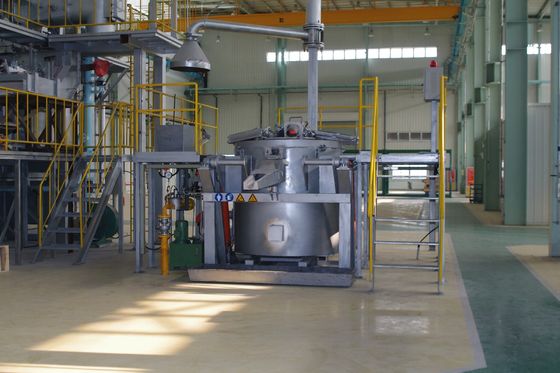 Crucible For Gas Heater Aluminum Crucible Furnace Melting Hydraulic Tilting 800KG