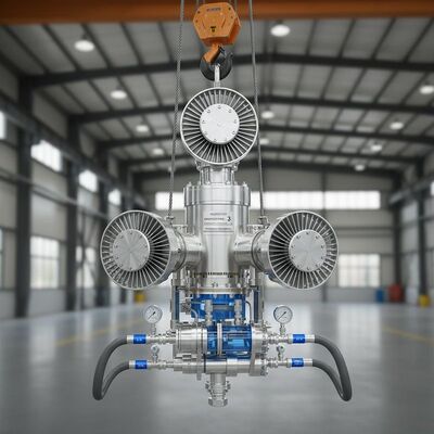 Number Of Rotors 3 Rotary Flux Injector Powered by Compressed Air N2 and Lifting By Crane for Optimized Industrial Fluid Injection