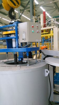 500 Rpm 0.6 Mpa Rotary Degassing Unit  Aluminum Hanger Crane Lifting ISO9001